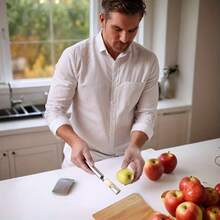 1pc Stainless Steel Fruit Scooper | Multifunctional, Easy To Clean, 430 Stainless Steel Kitchen Tool, Suitable For Apples, Pears, Etc. - Multicolor - View 8