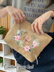 Customized Makeup Bag, Personalized Small Pouch, Customized Cosmetic Bag, Customized Letter Name Logo Storage Bag, Lightweight Zipper Makeup Bag - Multicolor - View 6