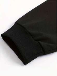 Unisex " X Mobil 1" F1 Team Print Hooded Sweatshirt With Pockets - Comfortable And Soft For Autumn/Winter Streetwear- Religious Faith Inspired Apparel - màu đen - Xem 5