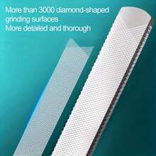 不锈钢菱形纹指甲锉，美甲修型工具，不锈钢材质，双面指甲锉，美甲护理工具，精细研磨面设计，解决指甲锉研磨不均匀的问题，专为美甲沙龙日常护理而设计 - 銀色 - 查看 4