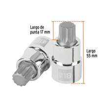 2-Piece Kit - M5 Long Point Bristol Socket, 1/2" Drive, Truper - A - View 4