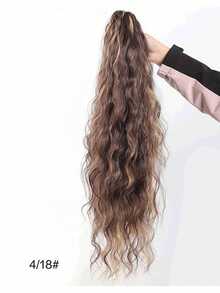 26-Inch Water Ripple Curly Wig Ponytail, Synthetic Ponytail, High-Temperature Silk, Suitable For Women To Wear When Going Out Or Attending Parties - Multicolor - View 14