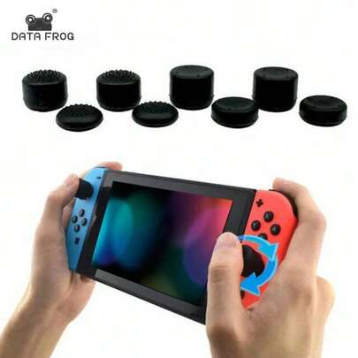 DATA FROG 8Pcs Anti-Slip Silicone Caps For NS OLED Joy-Con Analog Stick Protector