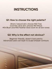9g 2-In-1 Highlighter & Contour Palette, Matte & Shimmer Blush Palette, Suitable For Beginners, Self-Use And Gifting, Can Be Used For Party, Date, Wedding And Other Occasions - #04 - View 11