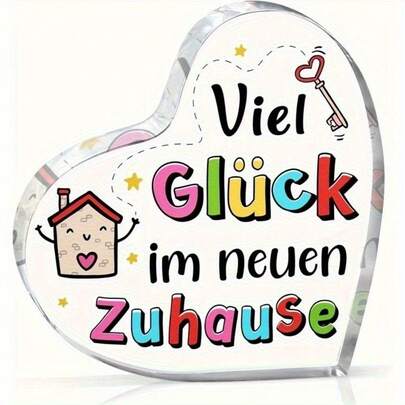 Housewarming Gifts House - Housewarming Gifts Home Heart Shaped Acrylic Decoration - Gift For Housewarming Gift, Housewarming Gift For Home, New Apartment Gifts,Seasonal Decoration
