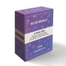 HEART BRIDGE 情侣爱情问答卡牌游戏，桌面游戏，营造浪漫氛围，贴心礼物，150个有意义的对话开场白，适合情侣约会之夜、情人节/万圣节/圣诞节礼物 - 淺藍色 - 查看 5