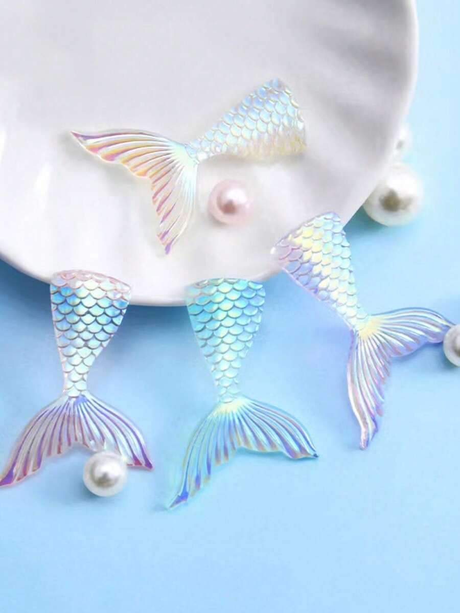 20/50/Pcs 透明樹脂配件美人魚尾DIY材料裝飾 - 多色 - 查看 1