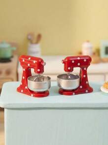 POKOJA LAND Mini Realistic Red Blender Model Ornament, Miniature Kitchen Baking Scene Prop Model Accessory, Miniature Home Decor DIY, Collectible Gift For Hobbyists And Enthusiasts - Multicolor - View 4