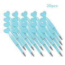 1/5/10/20pcs Valentine's Day Gift Creative Heart-Shaped Pens, Office Supplies Small Gift, Heart Pens, Holiday Items - Multicolor - View 20