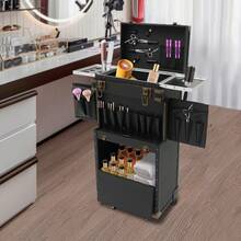 Portable Rolling Makeup Stylist Makeup Train Hair Salon Case Clipper Trimmer Box - Default - View 6