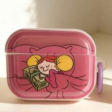 Girl Holding Money Design Protective Case Compatible With Apple Wireless Charging Case, Scratch-Resistant And Anti-Drop - Clear - View 7