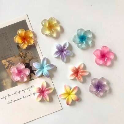 5/10pcs Cute Flower Fridge Magnets, Colorful Cartoon Style Fridge Decor - Durable Resin Material, Kitchen And Office Accessories - Fun Whiteboard Magnets And Gift Set, Mother's Day, Birthday, Party Gifts