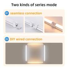 Barra de luz de tubo Led T5 T8, 90/120cm, lámpara para debajo del gabinete de cocina, lámpara de armario conectada, accesorio de iluminación de techo para el hogar, centro comercial y la Oficina URYZ - Cuadrado T5 30cm - Ver 5