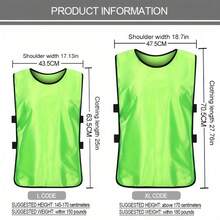 Custom Team Sports Jerseys, Suitable For Basketball, Football, Volleyball Training, Can Add Logo/Text/Number, Adult Team Sports Training Vest, Side Elastic Zipper, Advertising Vest - Multicolor - View 9