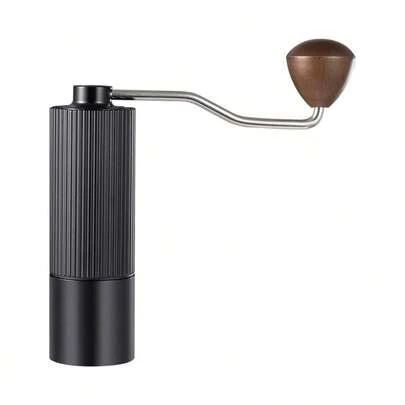 1 Set Molinillo de café a rayas gruesas/cuadros pequeños, Molinillo de café manual, Molino de café accionado manualmente
