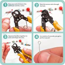 Looper Pliers In One Step Jewelry Making, 1.5mm-2.25mm-3mm Looping Size, Beading Looper, Wire Looping Pliers 24-18 Gauge Wire, Patented, One Step Looper Jewelry, One Step Looper Pliers.Ring Pliers, Easy To Cut, Durable Multi - Khác nhau - Xem 4