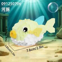 Micro Particle Ocean Building Blocks Series, Children's Assembly Blocks, Stress Relief Blocks, Abstract Blocks, Building Block Decor, Suitable For Desk Decor, Birthday Gift, Back To School Season Gift Decor, - Multicolor - View 8