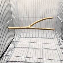 双栖架，鸟笼配件木制鹦鹉架抓柱 - 彩色 - 查看 5