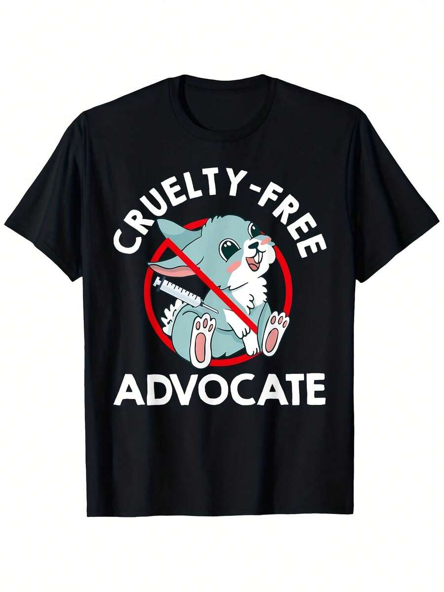 Camiseta de algodón de 180 g para hombre - Camiseta gráfica de defensor de la libertad de expresión con estampado de pata roja - Camiseta vegana de ropa urbana para protestar por los derechos de los animales, ropa informal de uso diario - Tallas S-XXXL (B) - Negro 27 - Ver 1