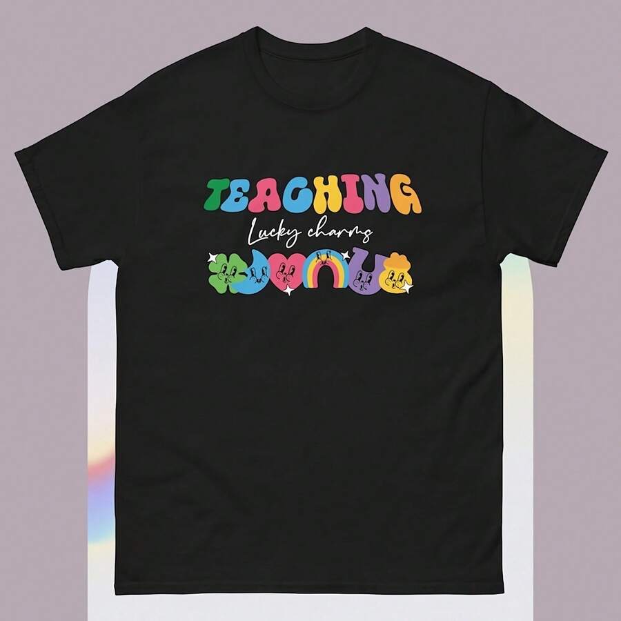 Teaching Lucky Charms St Patricks Day Teacher Lucky Charms T-Shirt Teaching Lucky Charms Sweatshirt, Lucky Teacher shirt - Negro-1 - Ver 1