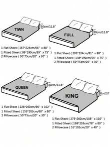 4pcs Geometric Pattern Bedding Set (1pc Fitted Sheet + 1pc Flat Sheet + 2pcs Pillowcases, Without Filler), Retro Style Bedding, Soft Polyester Fabric, Home Decor, Suitable For Various Bed Sizes - Multicolor - View 3