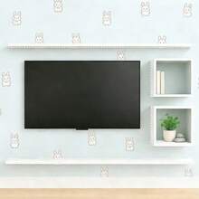 Estante Pared Flotante Para Tv Moderno Y Minimalista 120cm - Blanco - Ver 6