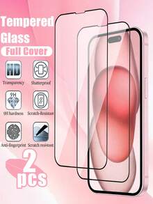 2pcs - Tempered Glass Screen Protector Compatible With Iphone 15, Compatible With Iphone 17, 17 Pro, 17 Pro Max, 17 Air, 16, 16 Plus, 16 Pro, 16 Pro Max, 15, 14, 13, 12, 11 Pro Max, X, XS, XR, Mini, 7, 8 And 14 Plus, Also Compatible With Iphone 14 And 15 Pro Max. - Clear - View 30