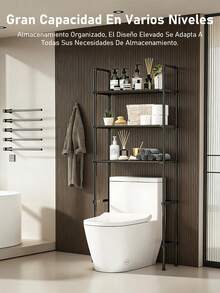 Estante de almacenamiento multifuncional para baño, inodoro y balcón, estante de baño,decoraciones de Halloween, disfraces de Halloween, decoración de otoño, decoración de festivales - Negro - Ver 10