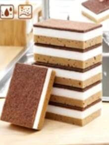 Cute Cat Shaped Double-Sided Sponge Brush, Kitchen Supplies, Cleaning Products, Strong Stain Removal Dish Brush, Household Cleaning Sponge Brush, Suitable For Cleaning Kitchen, Bathroom And Pet Beds, Non-Slip Easy Grip, Making Housework Easier And More Enjoyable. - Random Style - View 11