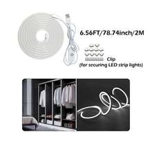 Touch Switch Neon Light Strip - USB Powered. Available In Warm Light/White Light, Comes With Clips For Easy Installation. Perfect As Ambient Lighting For Bedrooms, Living Rooms, And Cabinets. - Touch the Neon Light Strip - View 15