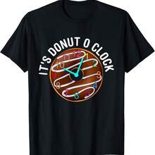 Es la hora de la dona. Camiseta divertida para amantes de las donas. Linda camiseta de donas. - Negro-2 - Ver 1
