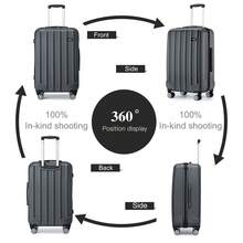 Lightweight ABS Hard Suitcase With Combination Lock 4-Wheel Trolley For Men And Women Ideal For Business Travel Available In 19 Inch Carry-On 24 Inch And 28 Inch Check-In Sizes Grey - Grey - View 3