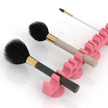 Silicone Makeup Brush Holder With Suction Cup, Cosmetic Tool Storage Rack And Stand - Multicolor - View 1