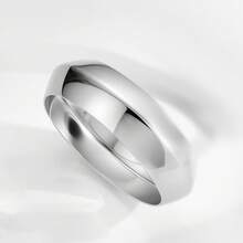 1pc Geometric Arc Design Exaggerated Bangle, Casual Vacation Versatile Plain Bracelet For Women - Simple Bracelet - View 13