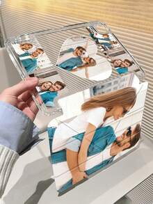 1pc Customizable Photo Slim Transparent Case Suitable For IPad 10th Gen 10.9" (2022) / IPad (A16) 11" 11th Gen (2025) / IPad Air 4th/5th Gen, IPad Pro (2020/2021/2022/2024), Thin & Fashionable With Pencil Slot, Multi-Angle Y-Shaped Stand - White - View 4