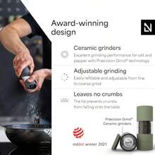 Salt And Pepper Grinder Set Manual Salt And Pepper Mills With Adjustable Ceramic Grinder Design Spice Shaker Set Sage Green - SageGreen - View 2