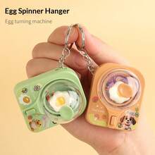 1pc 2026 Hot Selling Mini Creative Cute Flip Egg Machine Keychain, Frying Pan Stress Relief Toy, Bag Pendant Gift, Perfect For Holiday, Birthday, Interesting Gift - Multicolor - View 4
