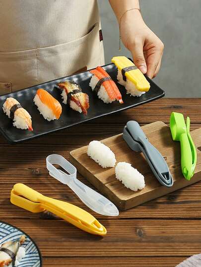 1 pieza Molde para hacer sushi estilo japonés, fácil de sujetar para hacer rollos de arroz y verduras, molde con forma de barco, molde para rollos de arroz y verduras con forma de barco de , herramientas de mano para hacer sushi, moldes individuales para rollos de arroz y verduras, accesorios de cocina japonesa, utensilios de cocina, muy adecuado para cajas de bento y sushi casero