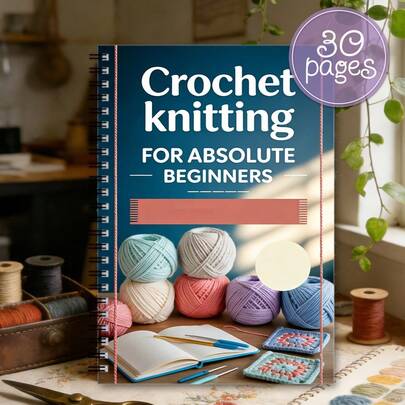 1pc Crochet Project Planner Notebook With Spiral Binding, Suitable For Yarn Crafts - Includes Crochet Hook Guide, Yarn Storage Tool For Knitting & Crocheting Hobbyists, Portable Yarn Crafters Planner