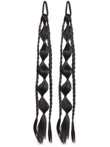 Synthetic Wig Braids, -Style Long Braids, Dreadlocks, Boxer Braids, Ponytail Braids, Hair Accessories, Asian Hot Girl Lantern Bubble Braids - Multicolor - View 13