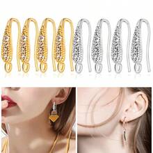 KMEOSCH 8个立方氧化锆耳钩，低过敏性法式耳钩，带环水钻耳环，适用于DIY吊坠耳环首饰制作 - 耳鉤 - 查看 9