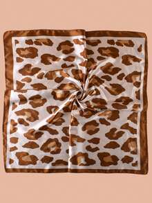 1 Stück gewebter Leoparden-Muster Schal, geeignet für den täglichen Gebrauch - Kamelfarben - Übersicht 6