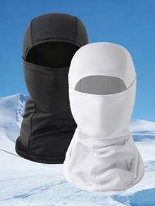 1/2/3pcs Unisex Plain Balaclava Ski Mask, Breathable, Quick-Dry, Windproof, Dustproof, Suitable For Cycling, Sun Protection - Multicolor - View 1