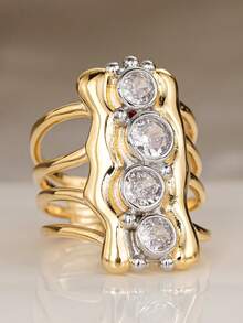 1 chiếc nhẫn Cubic Zirconia lãng mạn dành cho nữ, thích hợp làm quà tặng đám cưới, lễ đính hôn, kỷ niệm, tiệc tùng hoặc quà Valentine. - 1 # - Xem 3