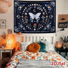 1 Stück extra große Boho Schmetterling Muster Wandteppich, Oversized dekoratives Wandbehang, Heimdekoration, Geschenk, Partydekoration, mit Installationstasche - Verschiedenfarbig - Übersicht 5