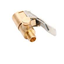 Conector de válvula de bomba de inflado de neumáticos de coche, portabrocas de aire, Clip de neumático, adaptador de bloqueo, boquilla de aire, pieza de válvula de rueda de neumático de latón HBMQ - 3 - Ver 2