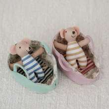 1pc Doll Little Striped Mouse, Mouse Dressed Up As A Doll , Fabric Doll , Children's Day Gift Birthday Gift, Suitable For Toy House Accessories - Multicolor - View 7