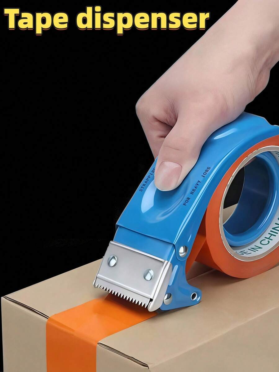 1 pieza Cortador de cinta antideslizante de alta resistencia, cuchilla afilada, dispensador de cinta suave, resistente al desgaste y a prueba de caídas, herramienta de embalaje para fábrica, taller, envíos, mudanzas, almacén, hogar, oficina, pequeños negocios y comercio electrónico - Múltiples estilos - Ver 1