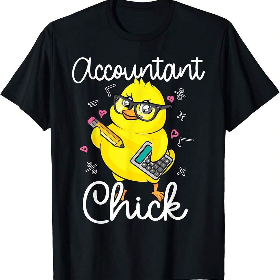 Camiseta divertida de chica contable, regalo para contador público, auditor y mujer. - Negro-3 - Ver 1