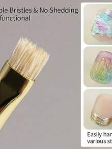 1支美甲笔多功能条纹勾线笔造型亚克力美甲笔专业美甲工具，适用于亚克力涂抹、3D雕刻美甲设计绘画DIY工具 - 彩色 - 查看 3